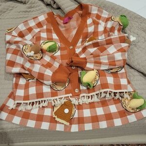 Queen Of Sparkles Checkered Cardigan Set